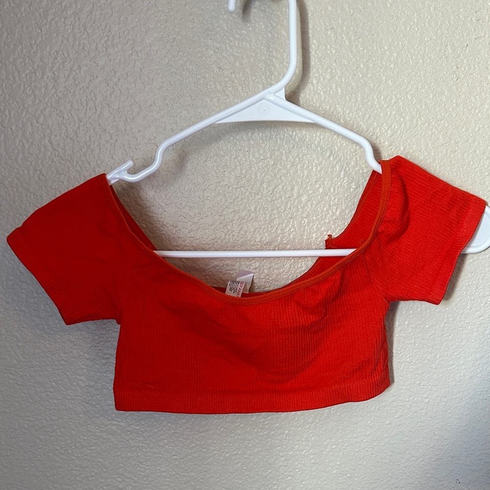 Urban outfitters red crop